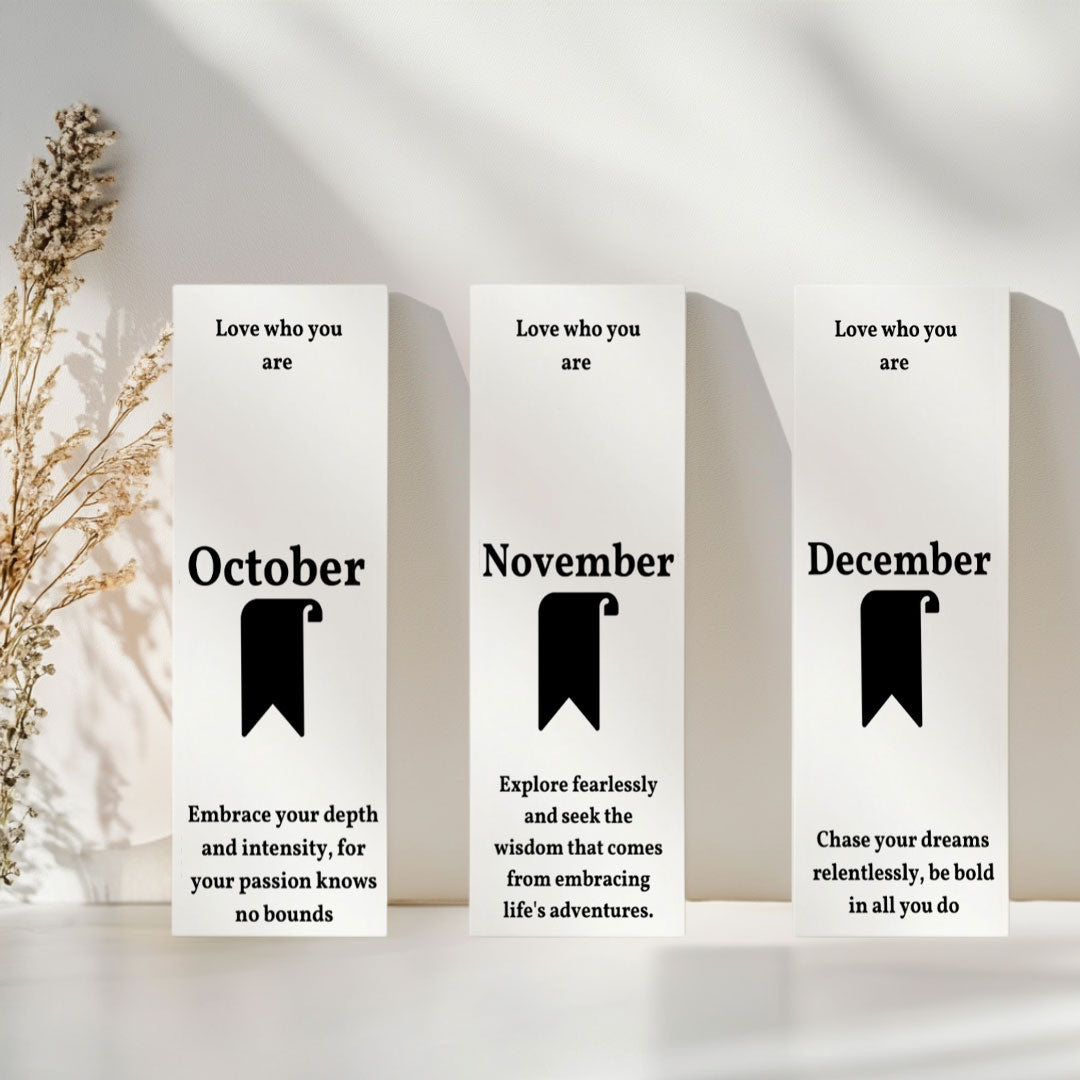 Jan-December Birth month Bookmarks